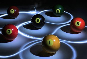 Billardkugeln auf dem Billardtisch. Quelle: http://pixabay.com/de/billard-schwimmbad-billardtisch-321222/